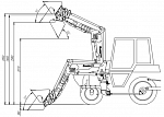 Погрузчик ТУРС 400-0 h=2,8m г/п 400 кг